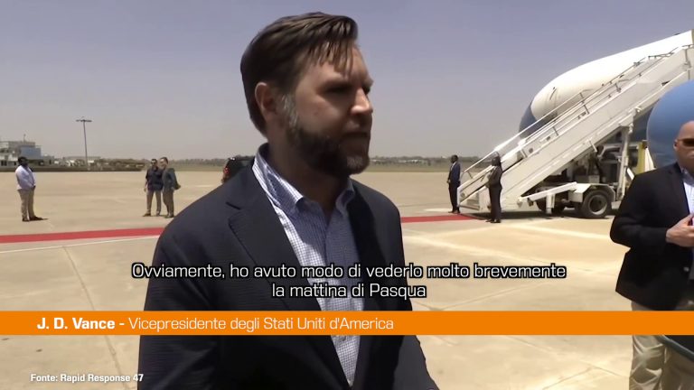 Vance “SIamo molto addolorati per la morte di Papa Francesco”