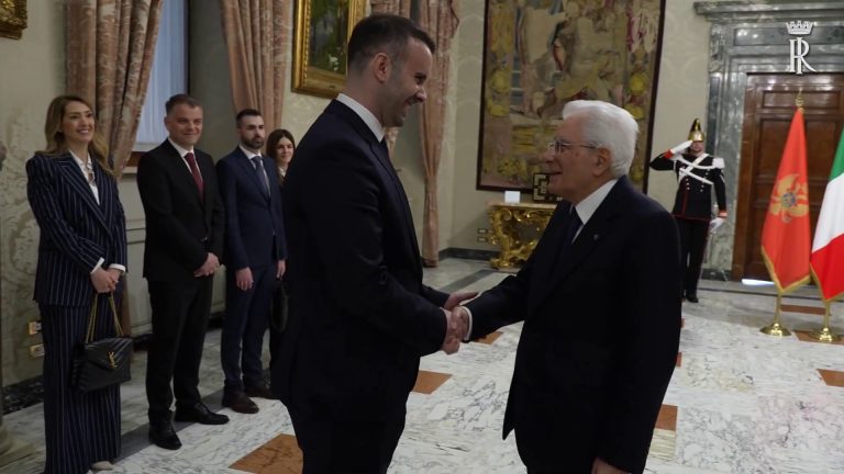 Mattarella incontra il Primo Ministro del Montenegro Milojko Spajic