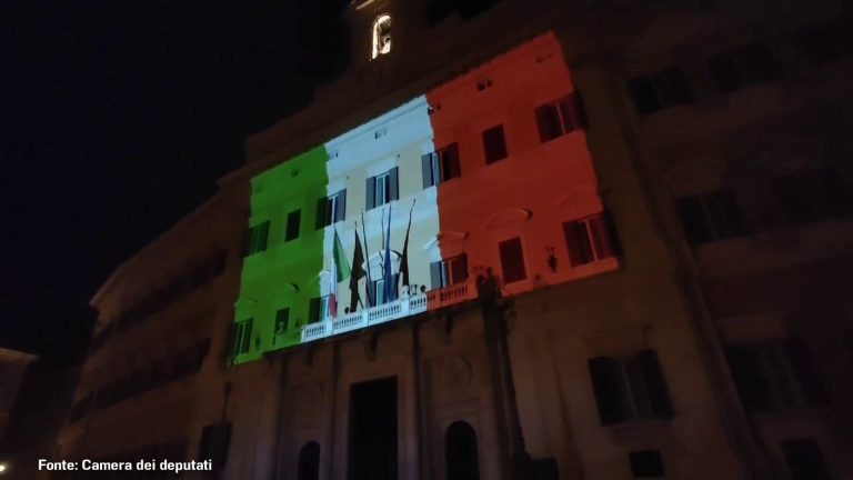Montecitorio s’illumina con il Tricolore per Giornata Made in Italy