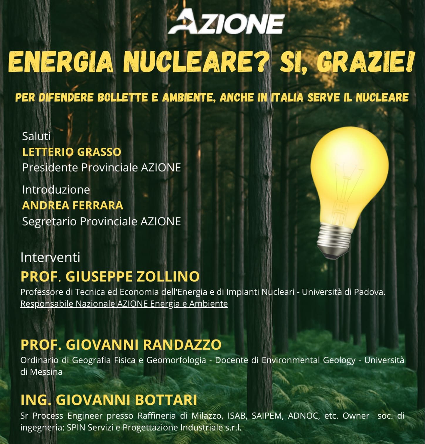 “Nucleare, Sì, grazie!”, l’incontro organizzato da Azione
