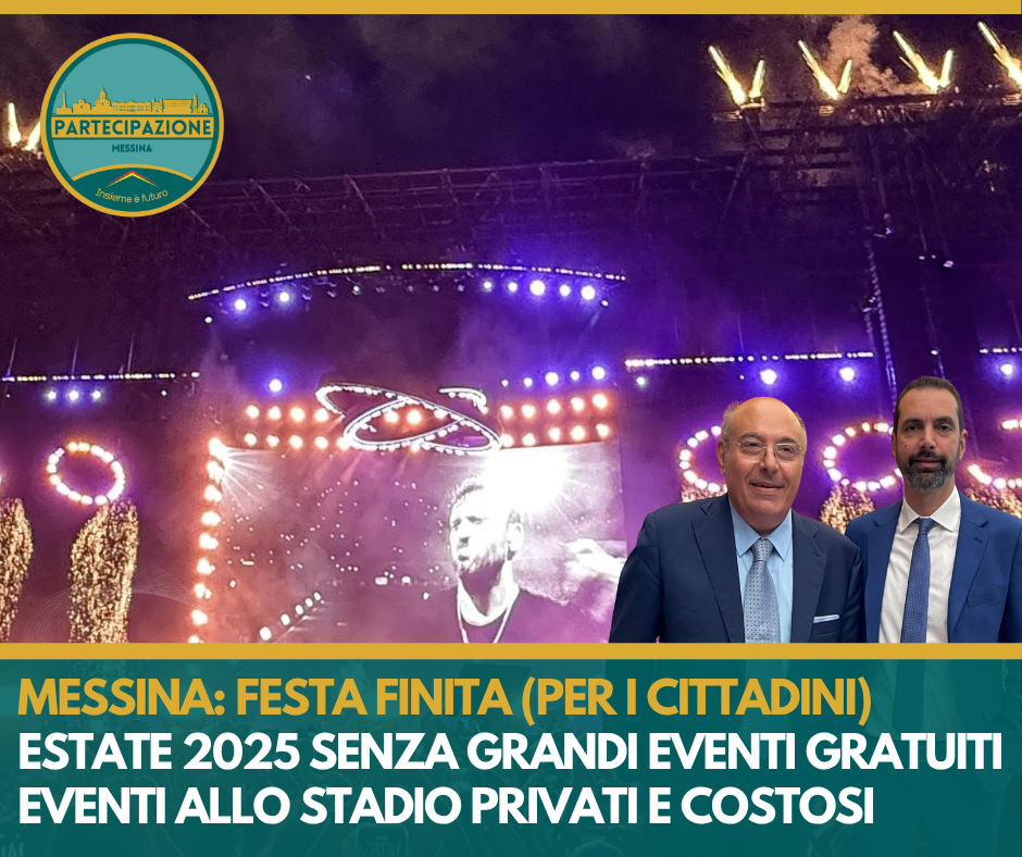 Scurria: “La festa è finita, Messina senza grandi eventi gratuiti”
