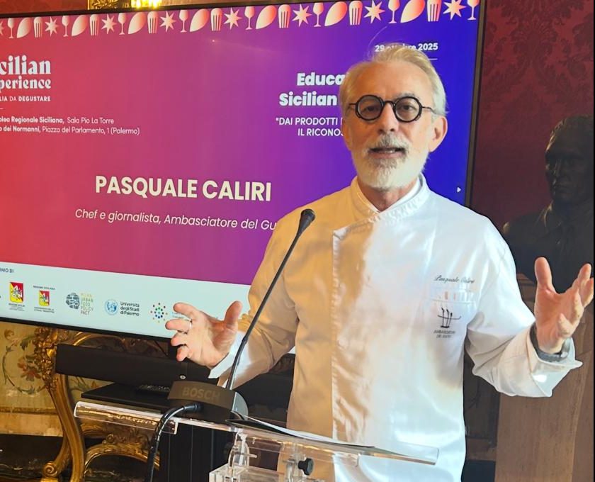 Chef Caliri a Palazzo D’Orleans: “In futuro solo cuochi robot, nel presente la mafia dell’agroalimentare governa”