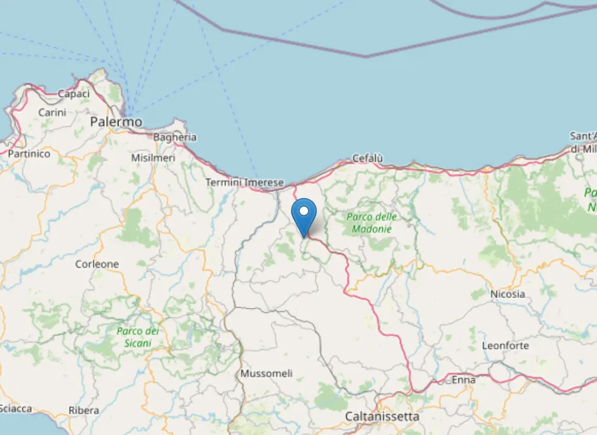 Scossa di terremoto di magnitudo 3.0 all’alba nel Palermitano