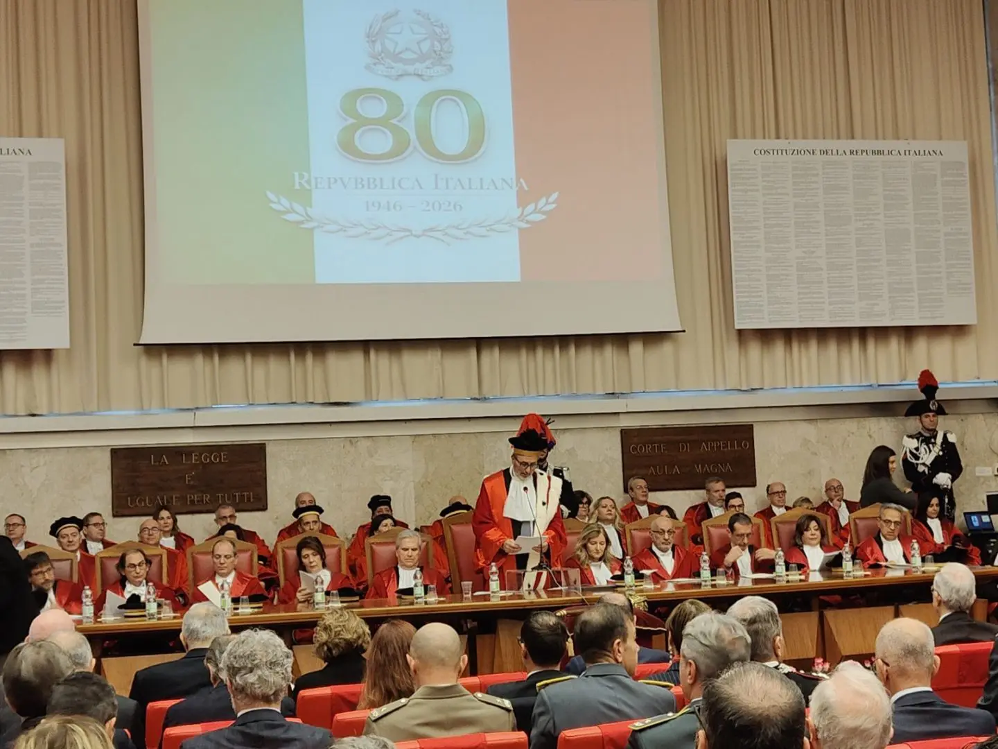 Palermo, il presidente della Corte di Appello Matteo Frasca apre la cerimonia di inaugurazione dell’anno giudiziario