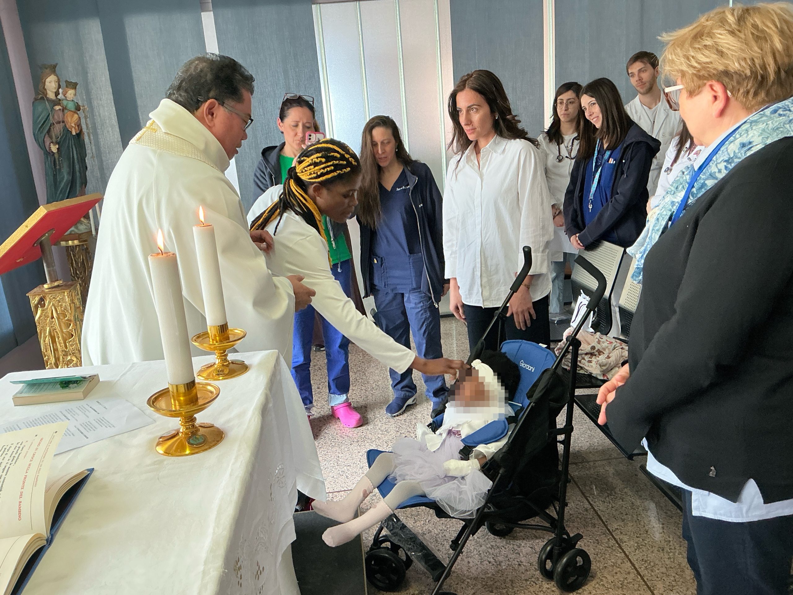 Bimba di origini africane battezzata al Policlinico