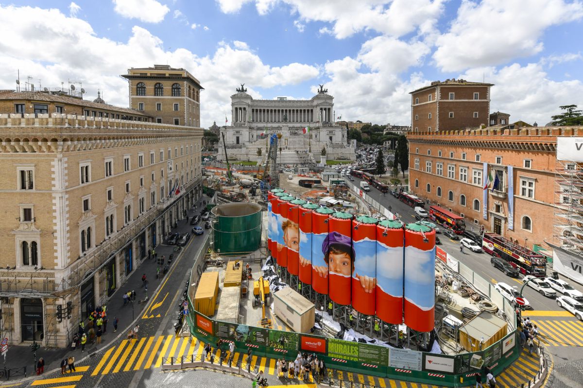 Webuild, nuova opera “MURALES” per la stazione Venezia della Metro C di Roma