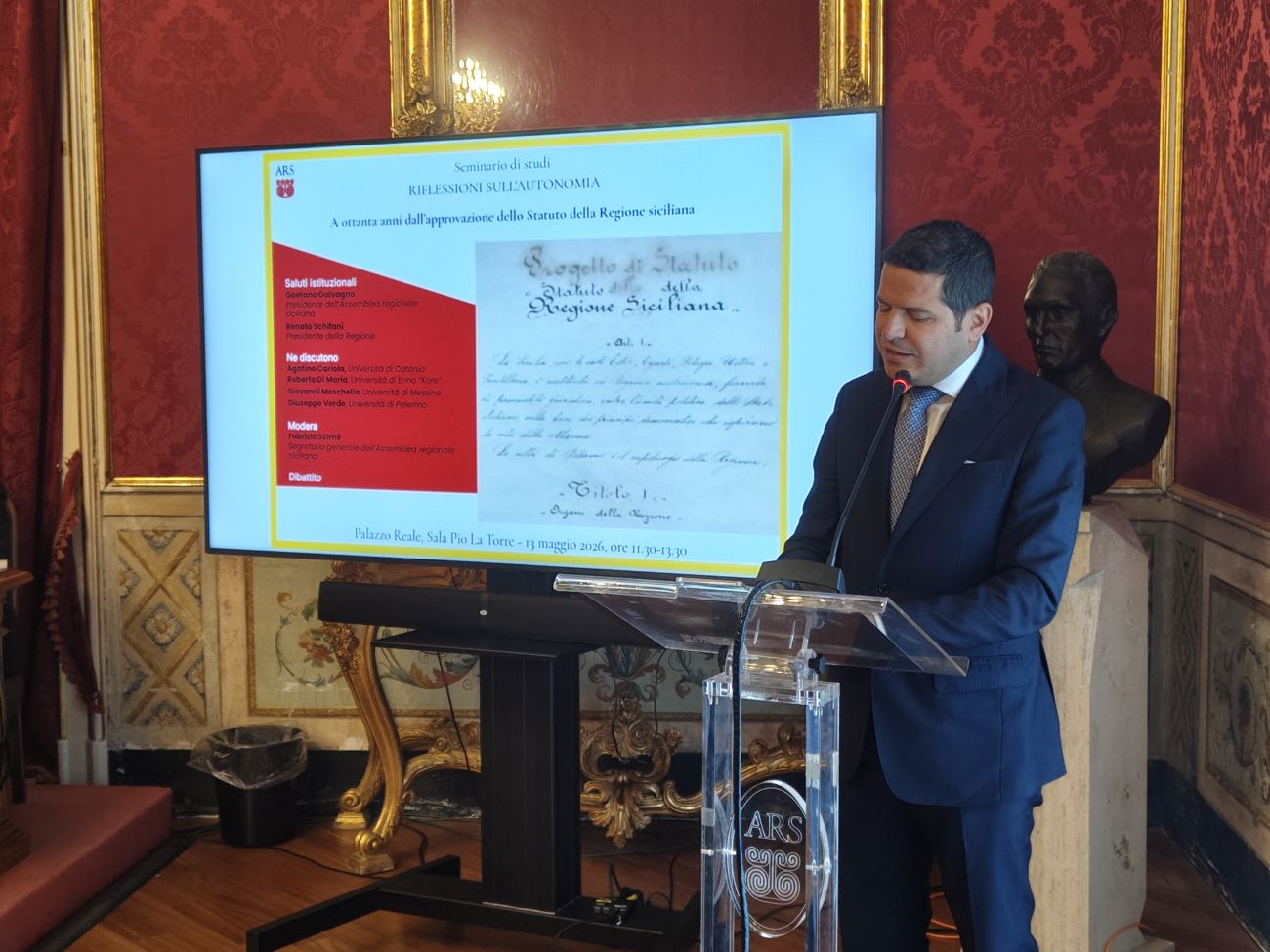 Galvagno “Lo Statuto siciliano è patto vivo tra istituzioni e cittadini, va difeso”