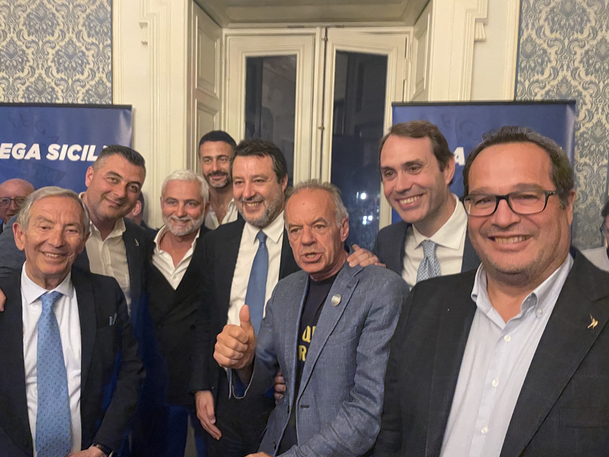 Salvini a Messina: cena con i candidati della Lega