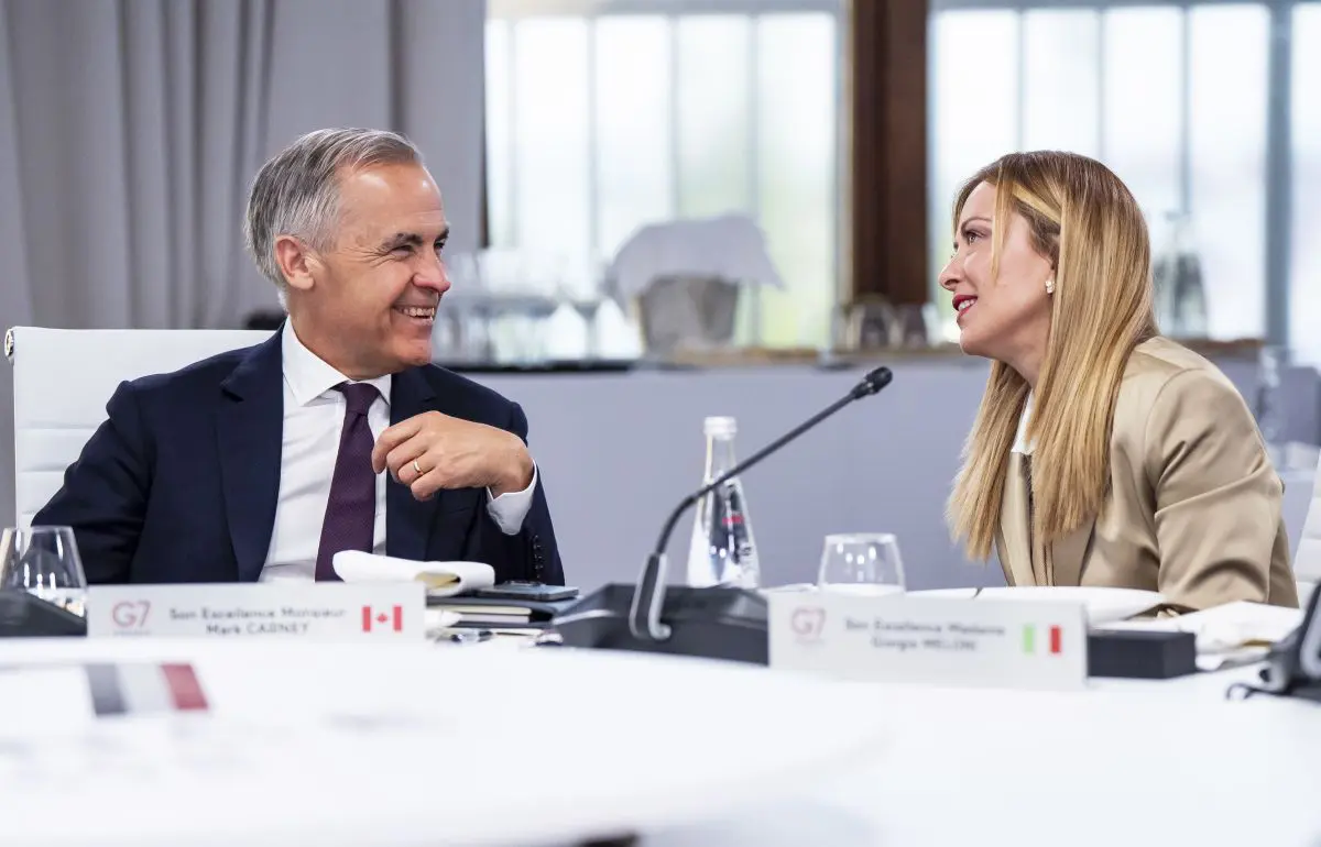 G7, Meloni incontra Carney “Lavorare a un accordo quadro Italia-Canada”