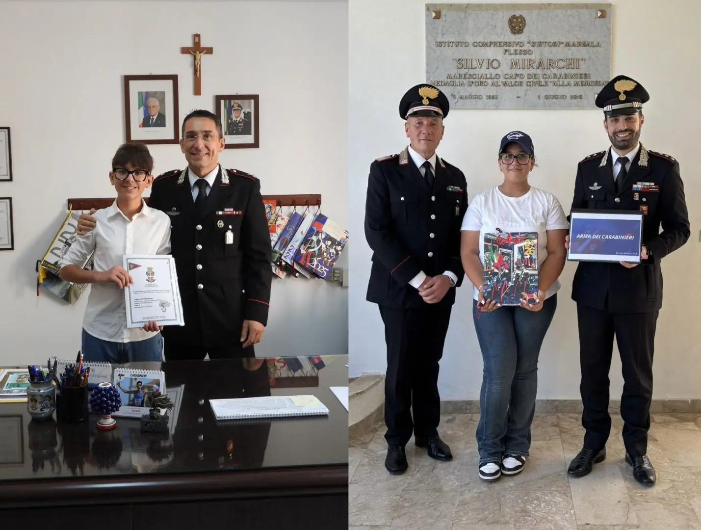 Nel Trapanese i Carabinieri al centro dell’esame di 3^ media di due studenti
