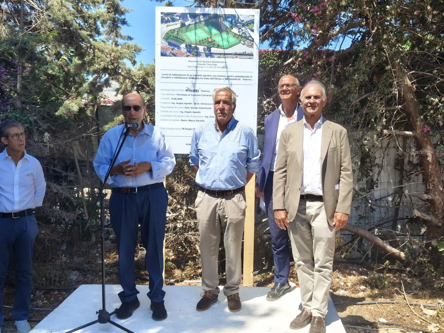 Al via i lavori per la nuova area sportiva del Country Time Club di Palermo, presenti Schifani e Lagalla / Video