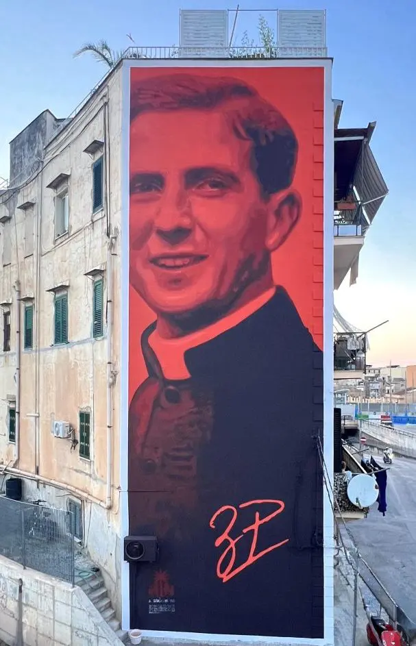 La Fondazione Federico II dedica un murale a Don Puglisi nel quartiere Brancaccio di Palermo