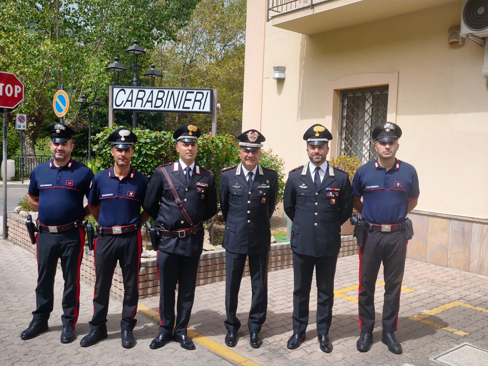 Il Comandante Del Monaco in visita alle stazioni dei carabinieri di Piraino e Sinagra