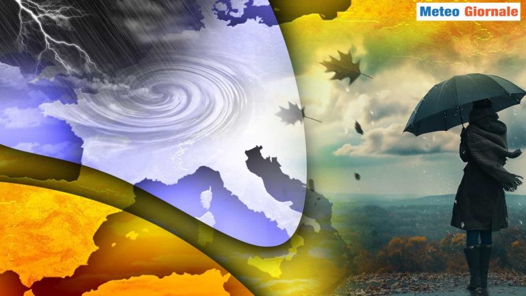 Perturbazione da domani, riecco l’autunno con piogge e temporali