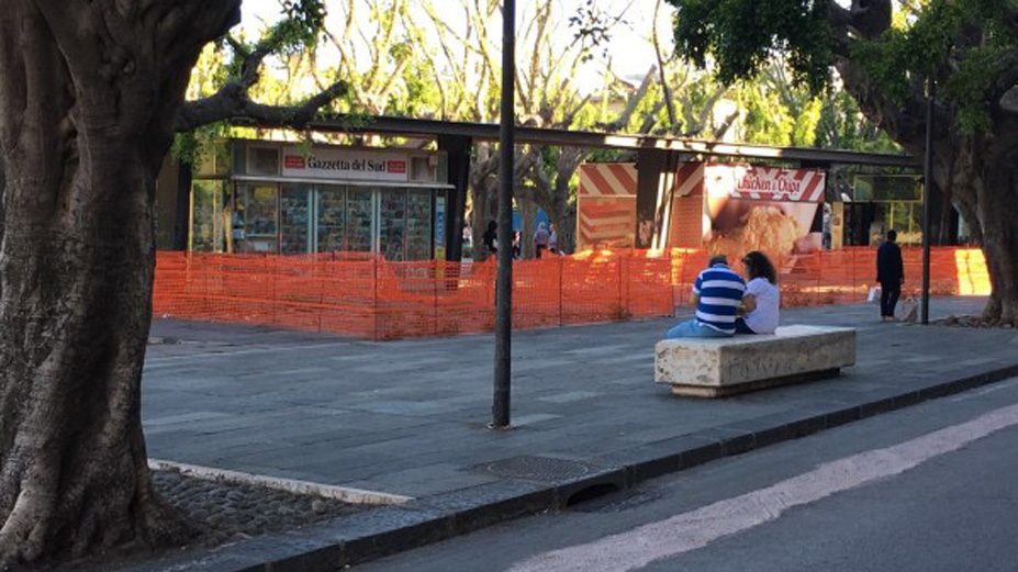 Nuovo cantiere Piazza Cairoli. Parte carreggiata chiusa