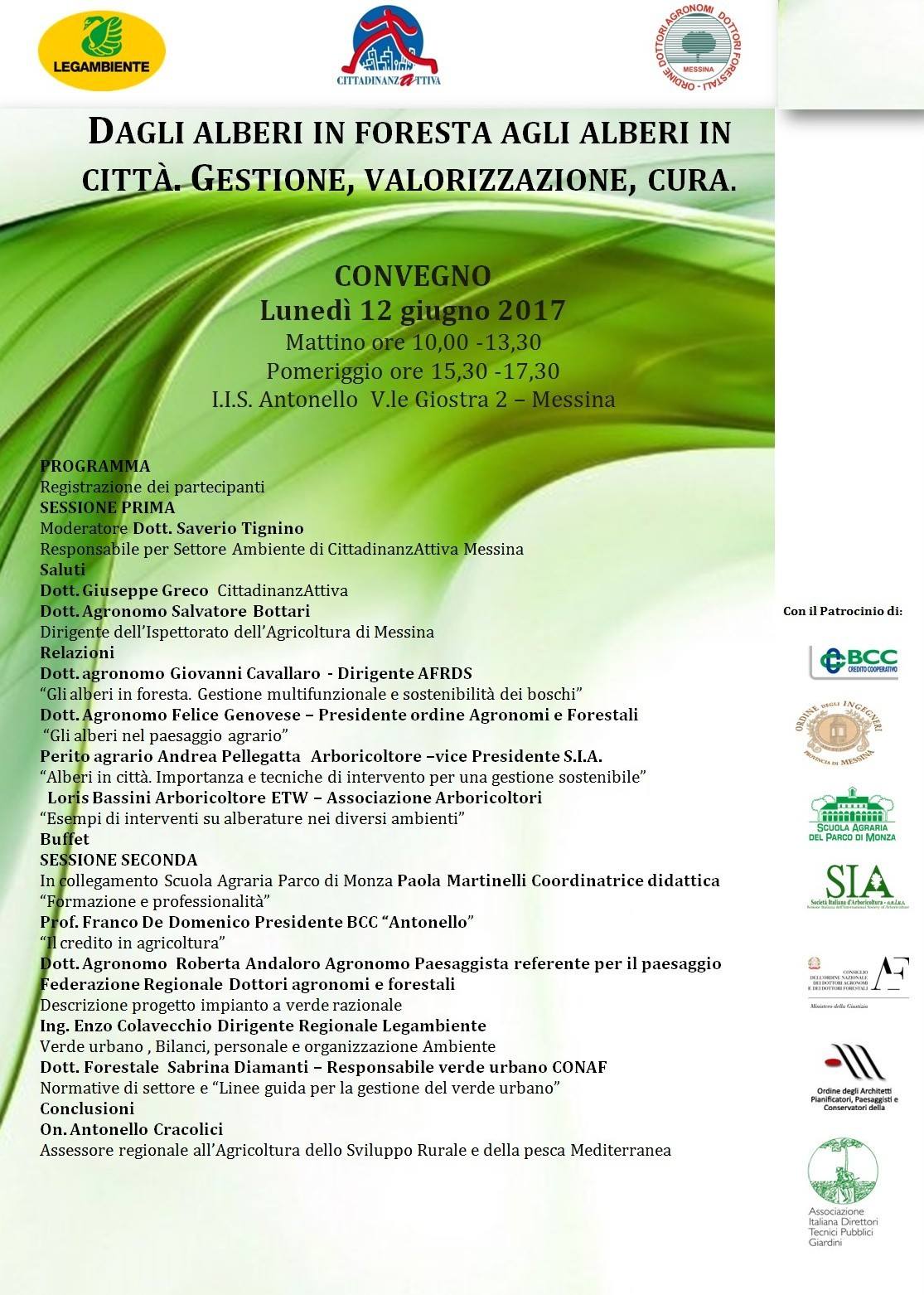 Messina, Convegno sul Verde Urbano