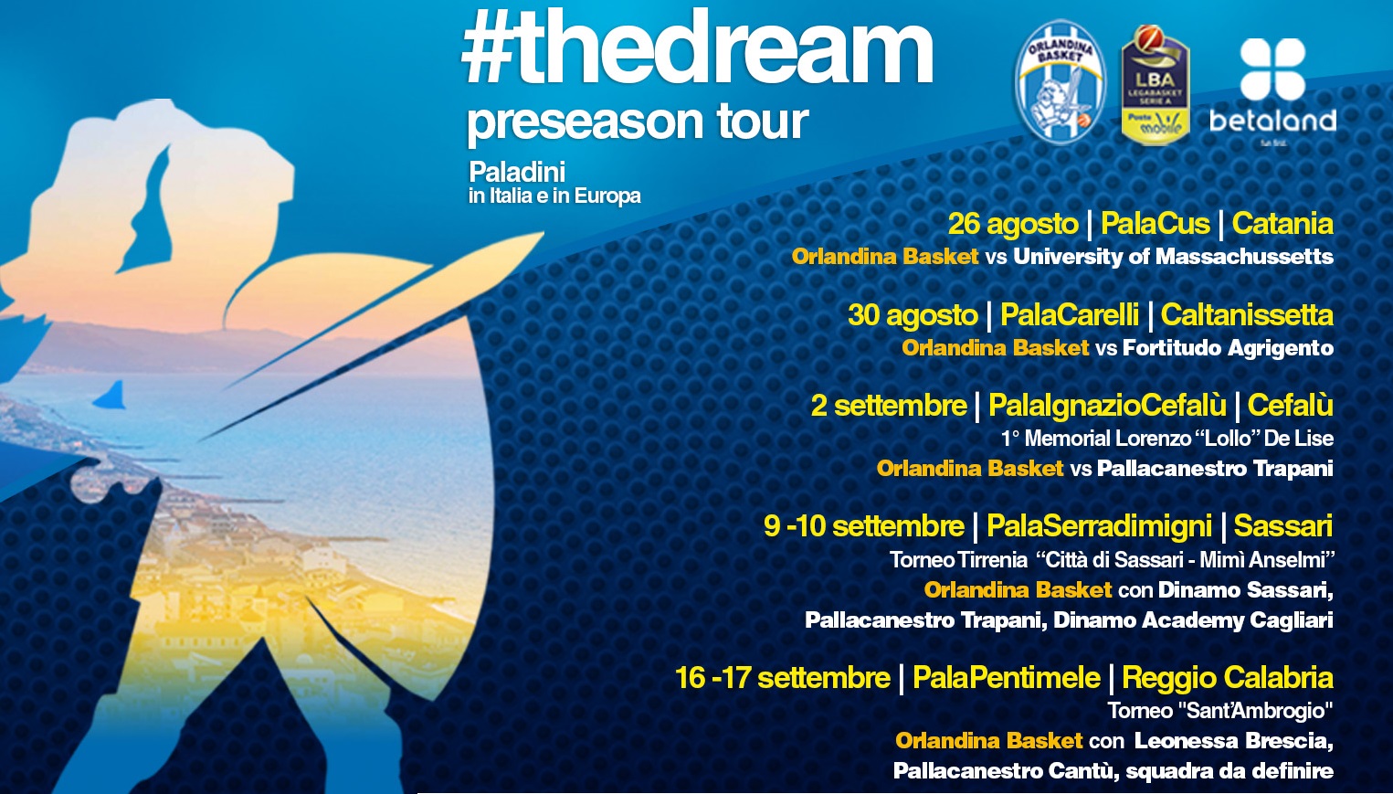 Basket, la tournée siciliana di Capo d'Orlando per scaldare i motori