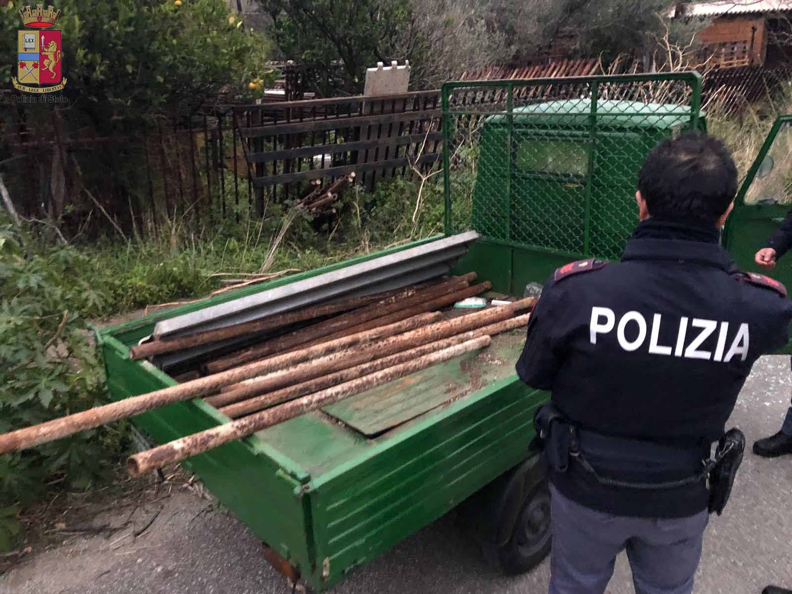 Sorpreso a rubare materiale edile, 28enne finisce in manette