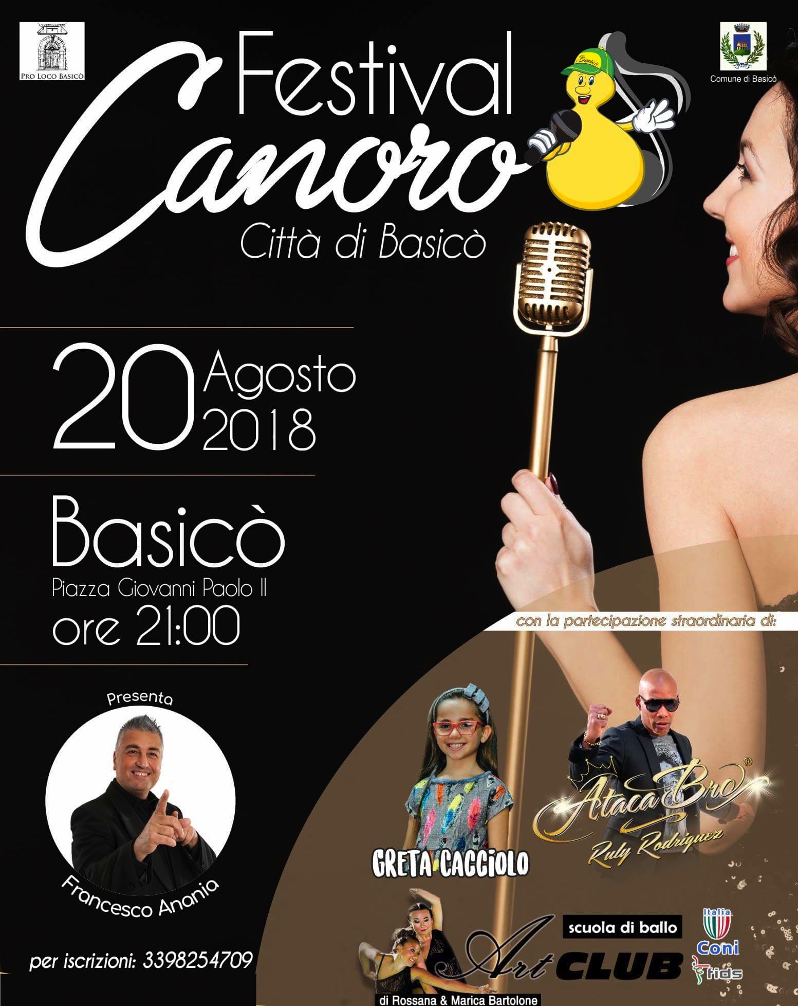 Lunedì sera il Festival Canoro Città di Basicò