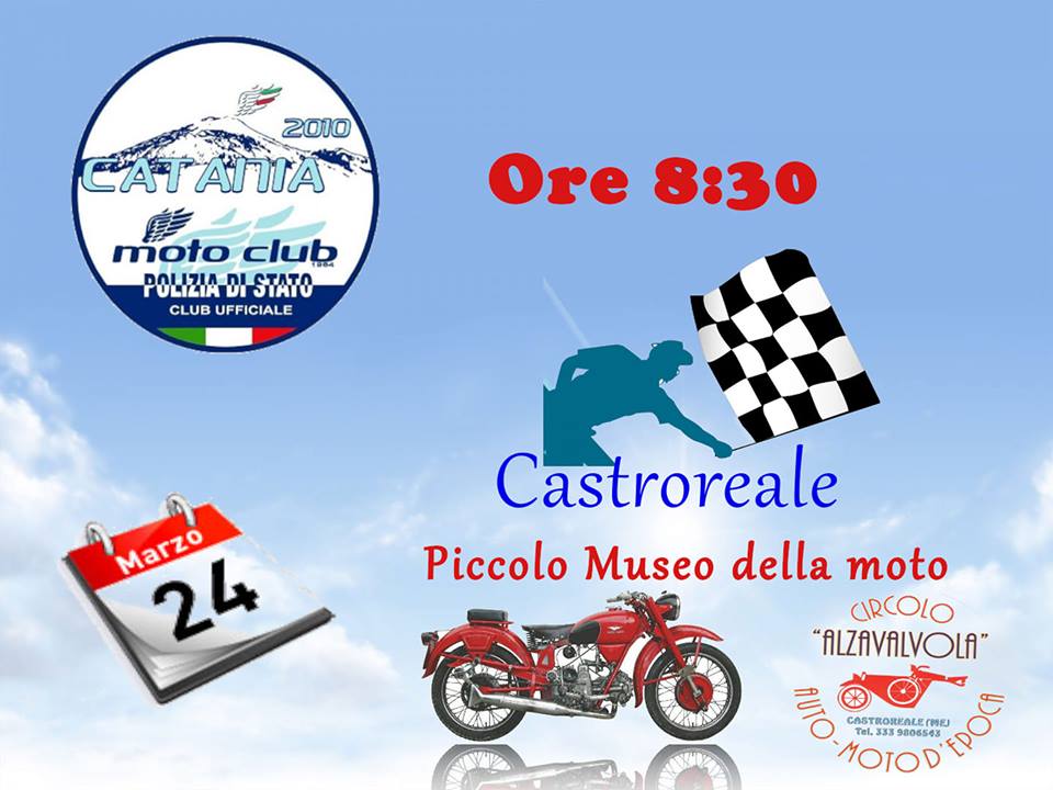 Il Moto Club Polizia di Stato di Catania in visita al Piccolo Museo  della Moto di Castroreale
