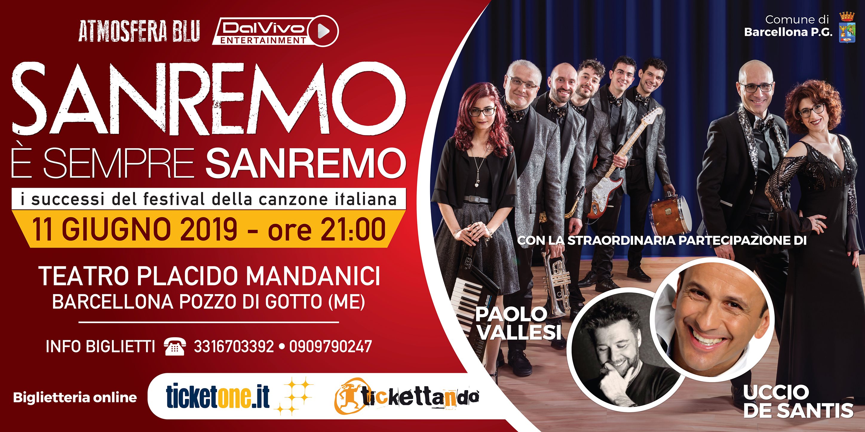Sanremo è sempre Sanremo. Gli Atmosfera Blu tornano al Teatro Mandanici