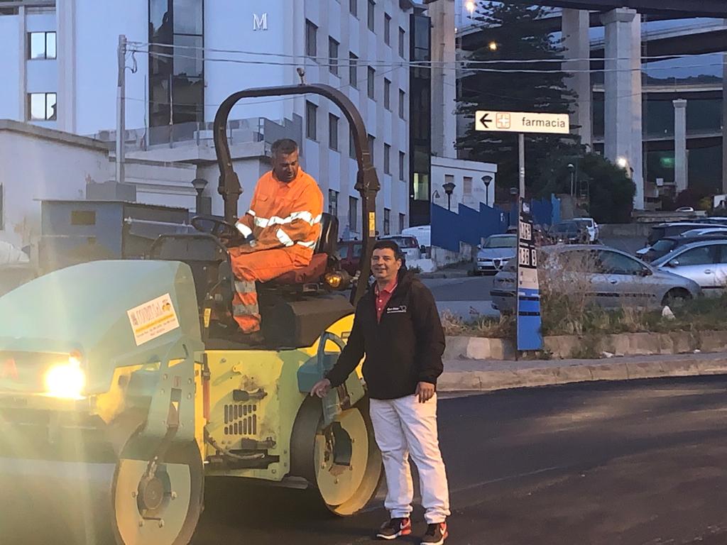 Giostra, riqualificata la rotatoria dei Maestri del Lavoro