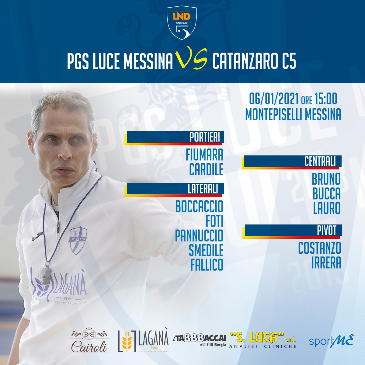 CALCIO A 5 – PSG Luce Messina affronta in casa a Montepiselli il forte Catanzaro