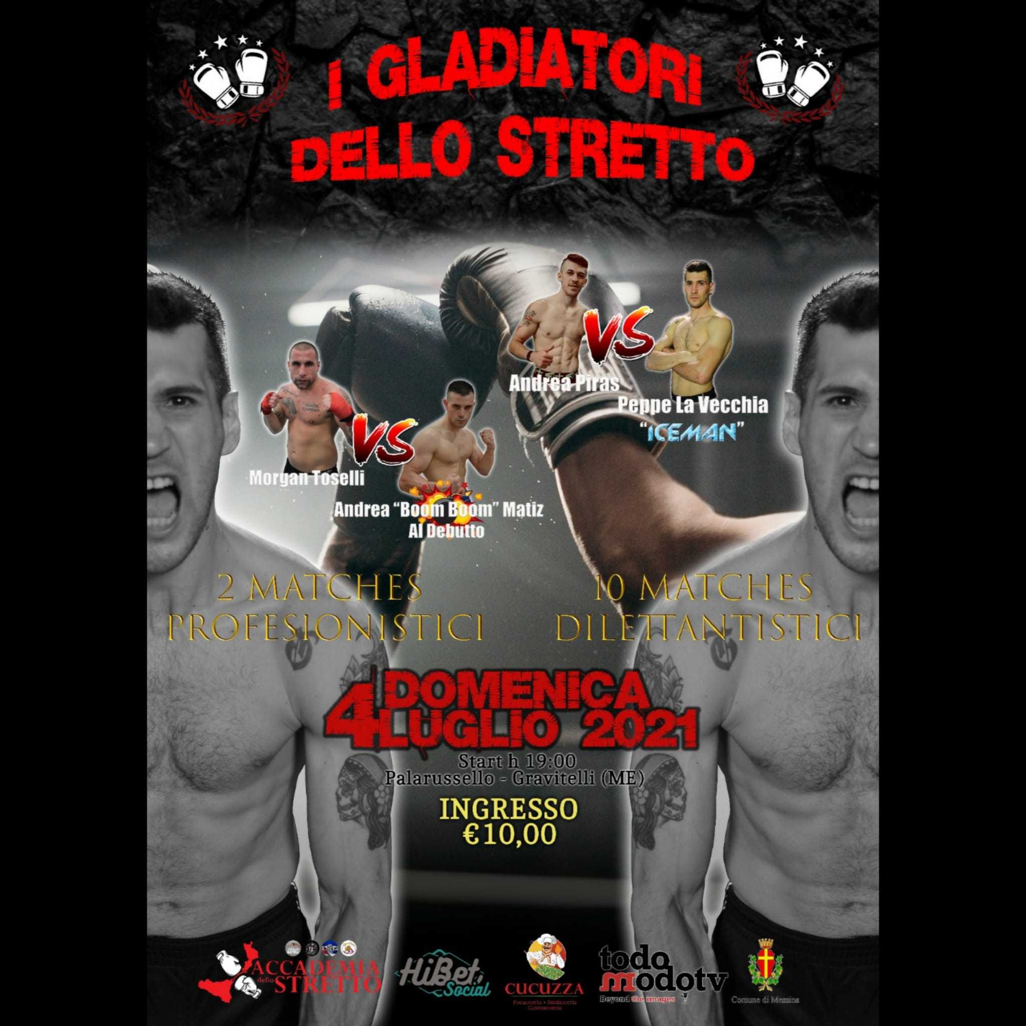 BOXE – Il Palarussello ospita “I Gladiatori dello Stretto” la notte del 4 luglio