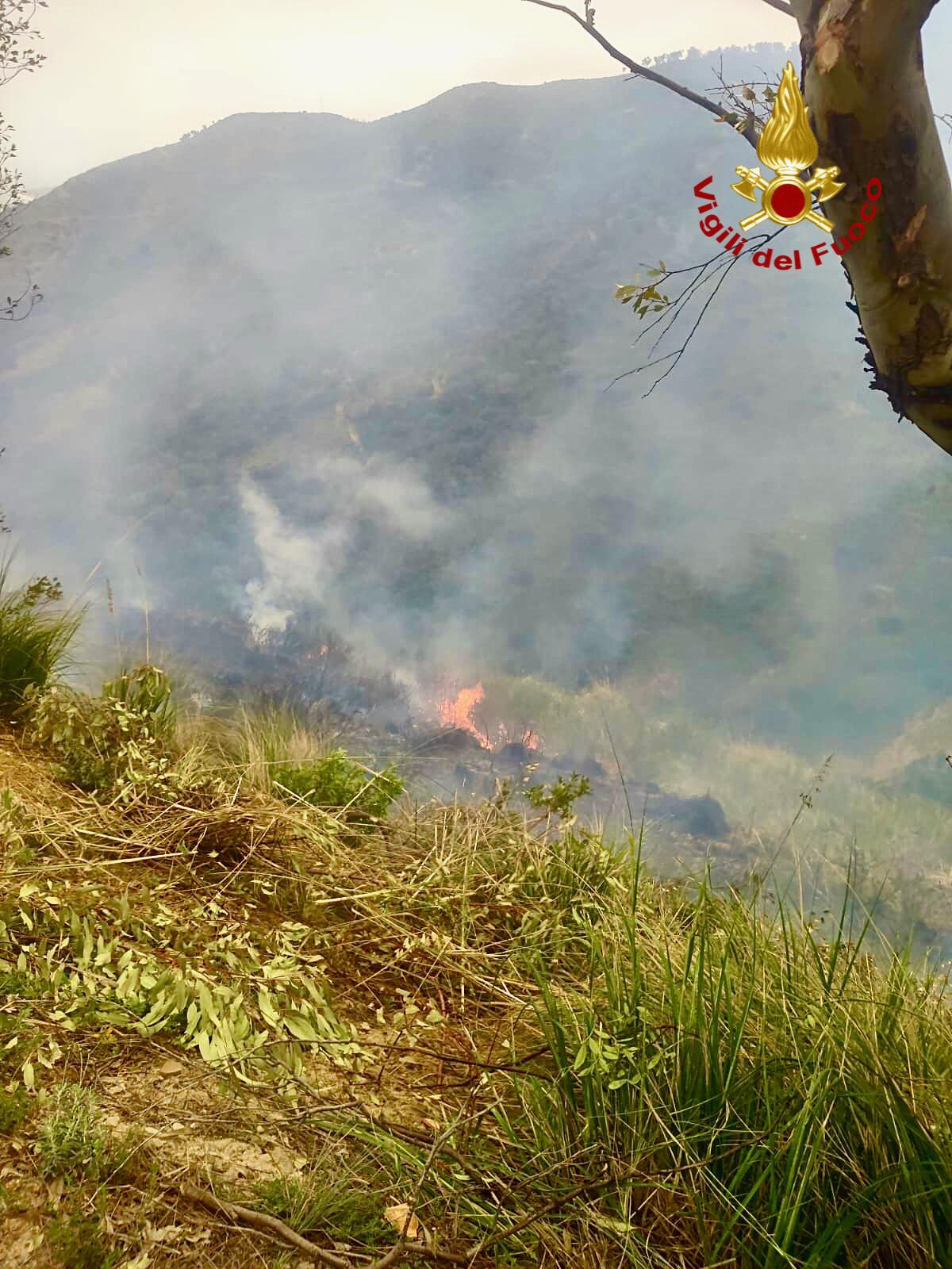 Scoppia incendio vicino abitazione: intervengono i vigili del fuoco