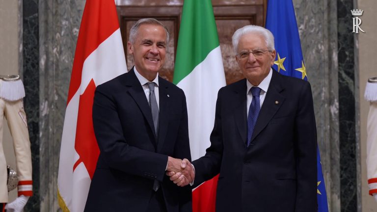 Mattarella riceve il primo ministro canadese Carney