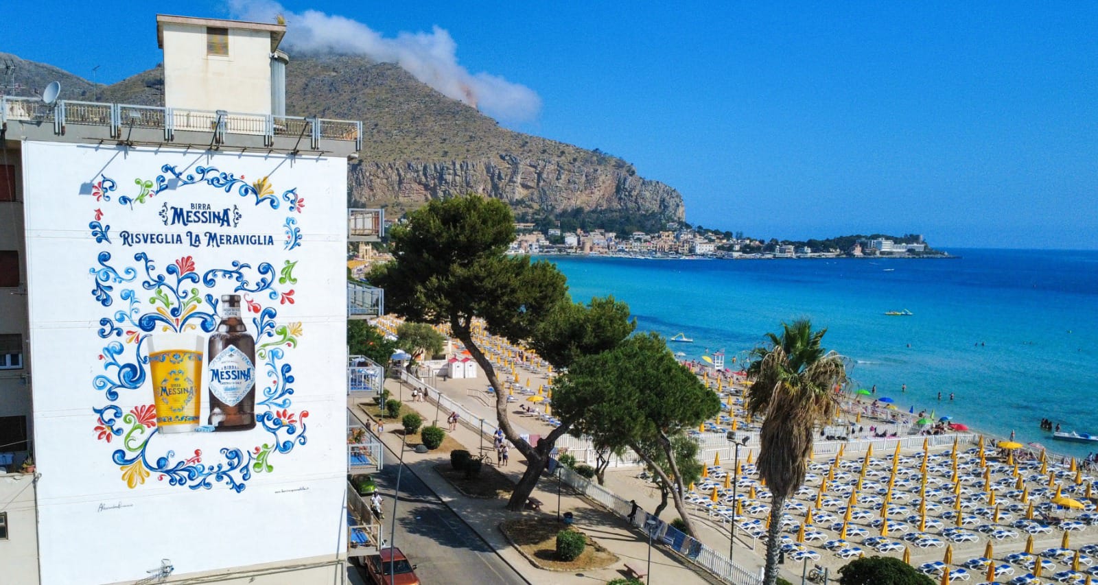 Birra Messina torna in Sicilia con il Murale di Mondello