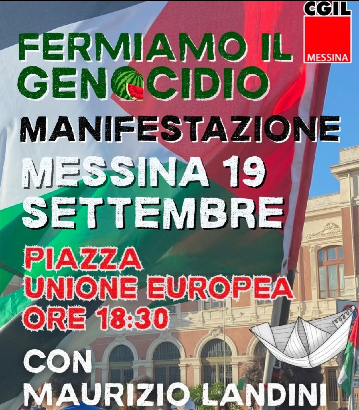 Cgil in piazza per la Palestina: domani mobilitazione con Maurizio Landini
